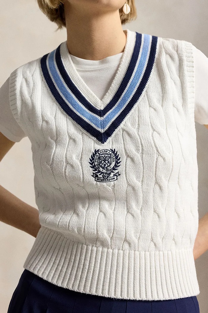 Polo Ralph Lauren kamizelka damska bawełniana beżowy 211B15808