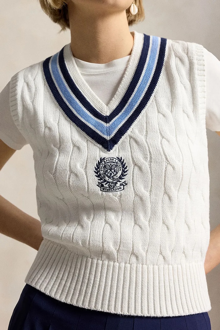 Polo Ralph Lauren kamizelka damska bawełniana beżowy 211B15808
