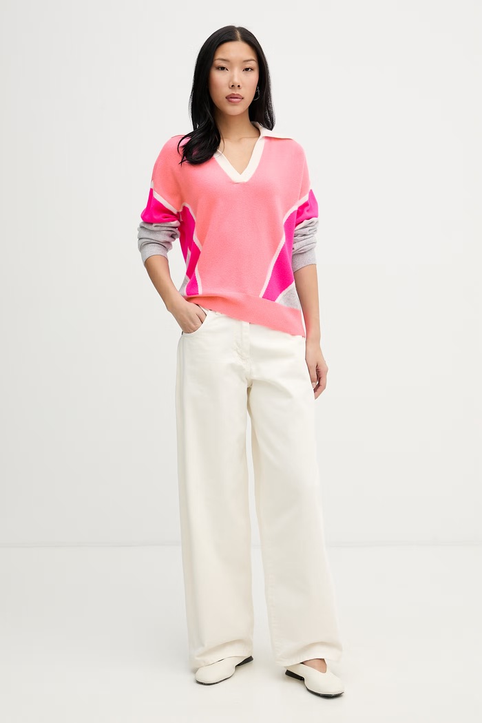 From Future pulover pentru femei, din cașmir WPP03574 roz SS26