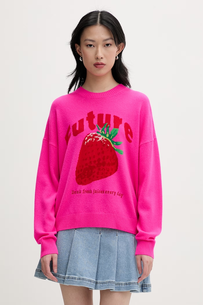 From Future pulover ženski kašmirski roza WPR03735