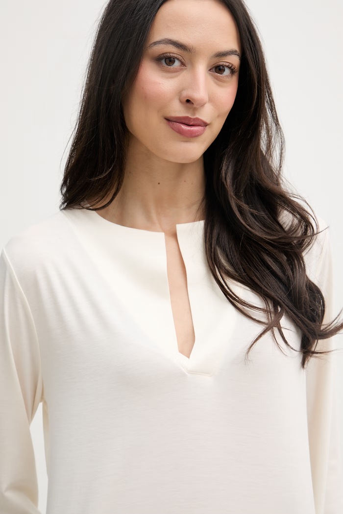 United Colors of Benetton longsleeve pentru femei bej 3TVRD4025