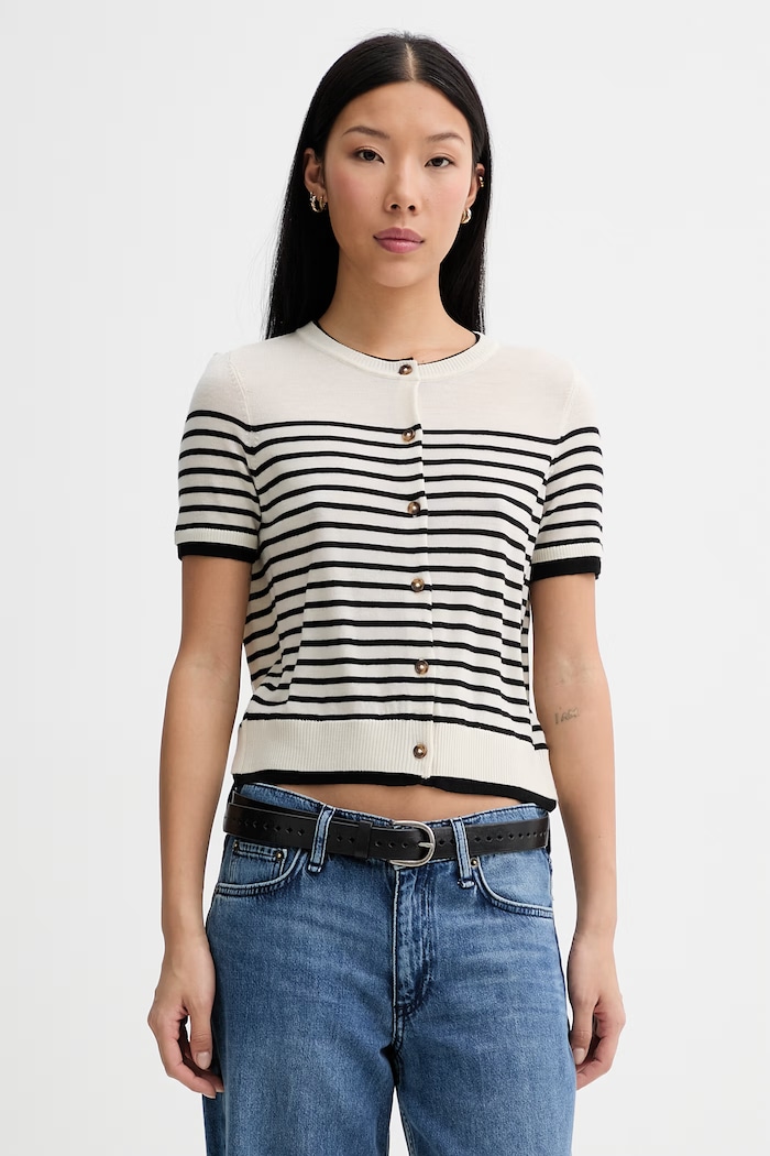 rag & bone kardigan damski wełniany Anne beżowy RG3726S6MMN