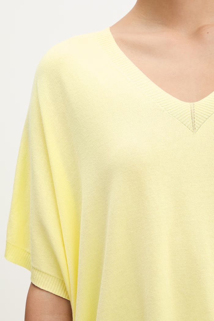 ViCOLO sweter damski z wiskozy 2AB2032 żółty