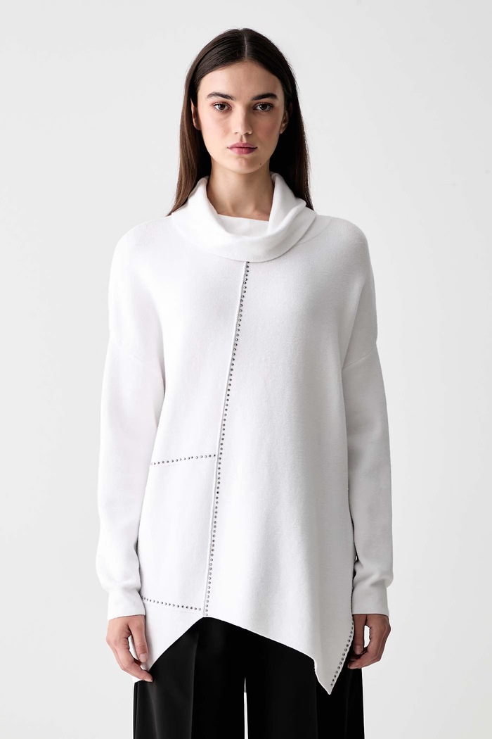 Joseph Ribkoff sweter damski z wiskozą biały 253913