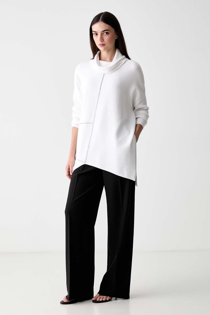 Joseph Ribkoff sweter damski z wiskozą 253913 biały SS26