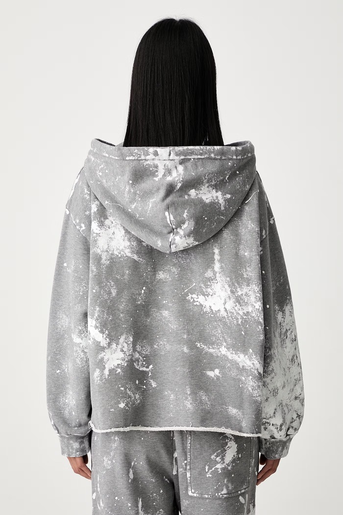 Odzież MM6 Maison Margiela bluza z kapturem damska bawełniana S62GU0146.S25337 szary