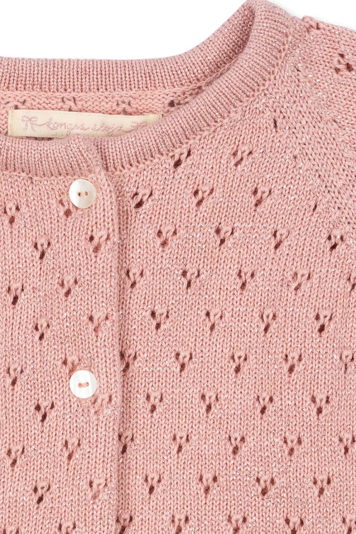 Fete Konges Sløjd cardigan din bumbac pentru copii HANNAH CARDIGAN KS104311.PreSpring roz
