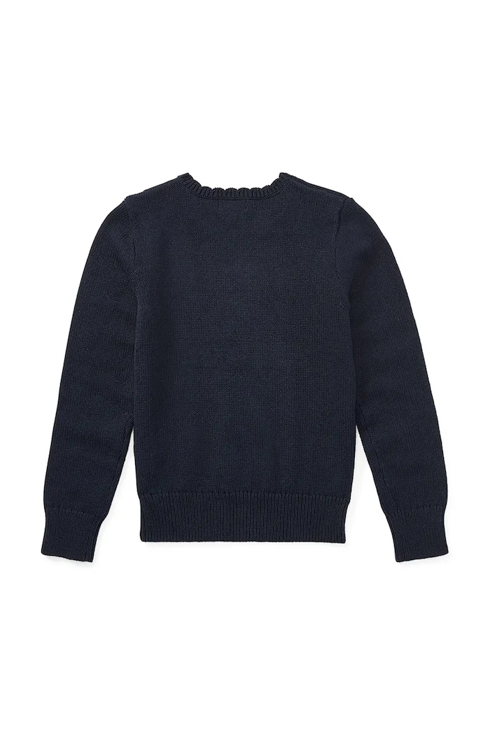 Dziewczynka Polo Ralph Lauren sweter bawełniany dziecięcy 313702268001 granatowy