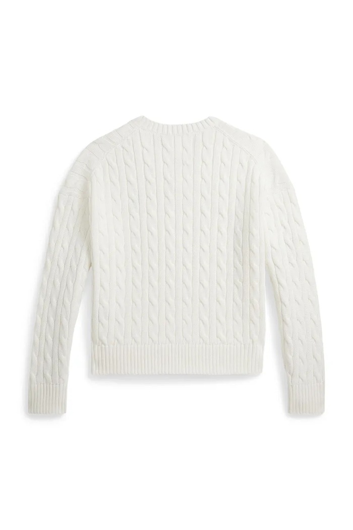 Detský bavlnený sveter Polo Ralph Lauren 313A11238001 biela SS26