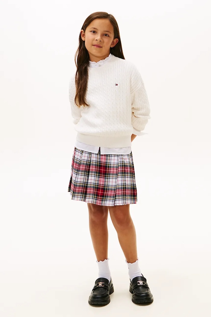 Tommy Hilfiger gyerek pamut pulóver bézs KG0KG08848.128.176.PPY2
