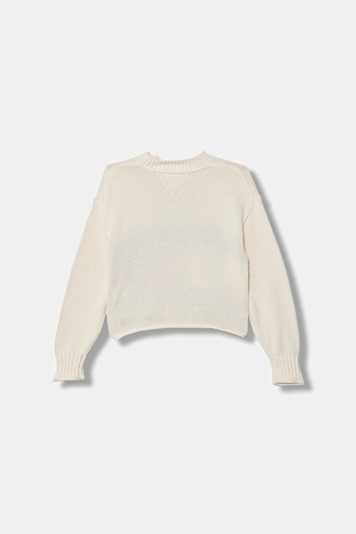 Tommy Hilfiger gyerek pamut pulóver KG0KG08922.116.122.PPY2 bézs SS26