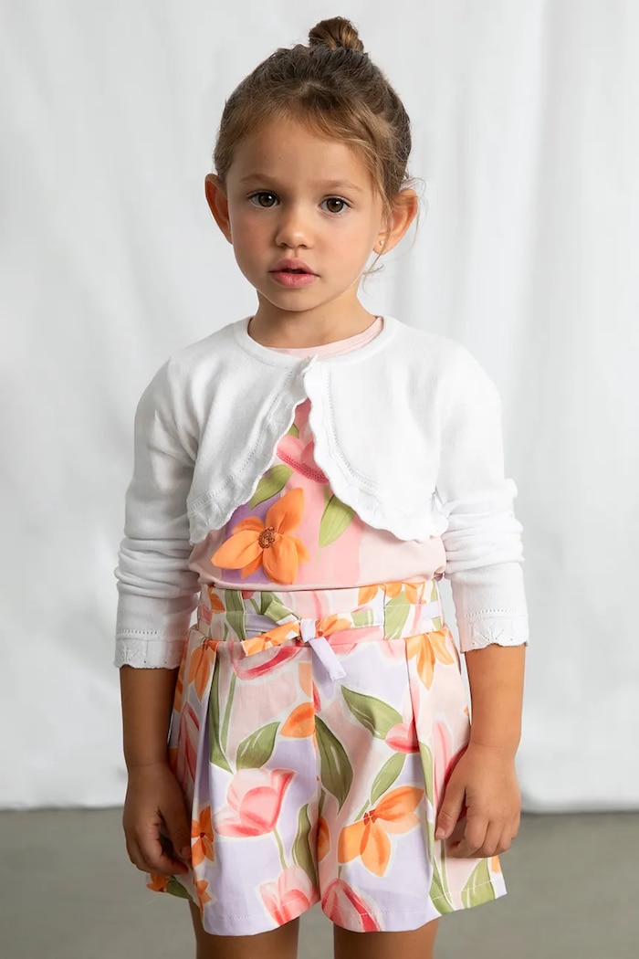 Fete Mayoral cardigan copii 320.6A.Mini.PPY2 alb