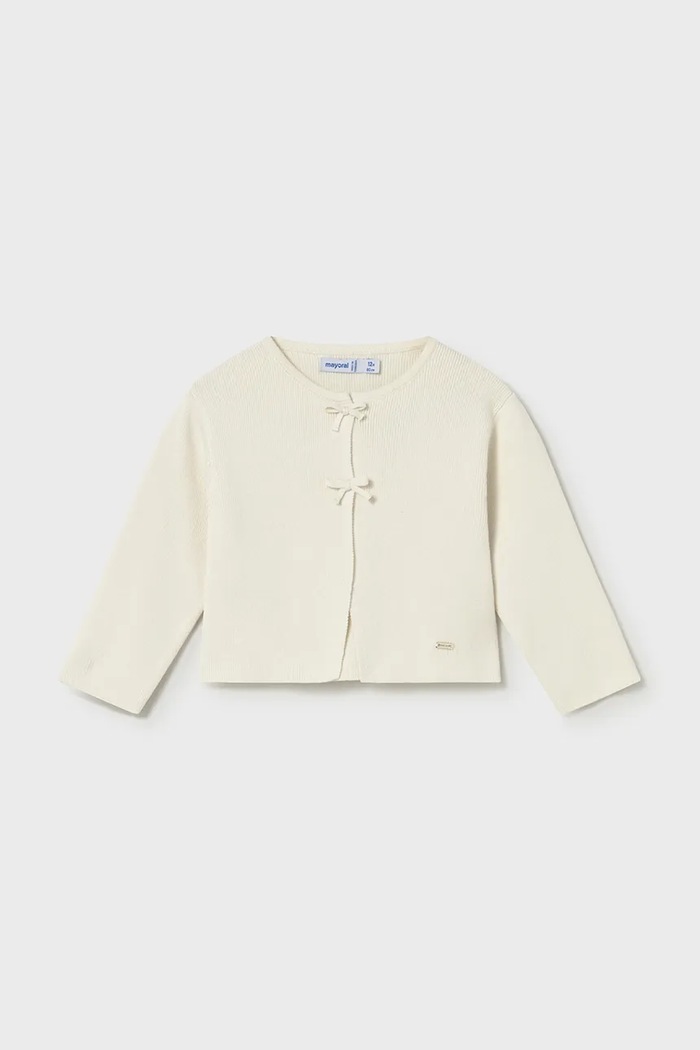 Mayoral cardigan din bumbac pentru copii uni bej 1307.4F.Baby.PPY2