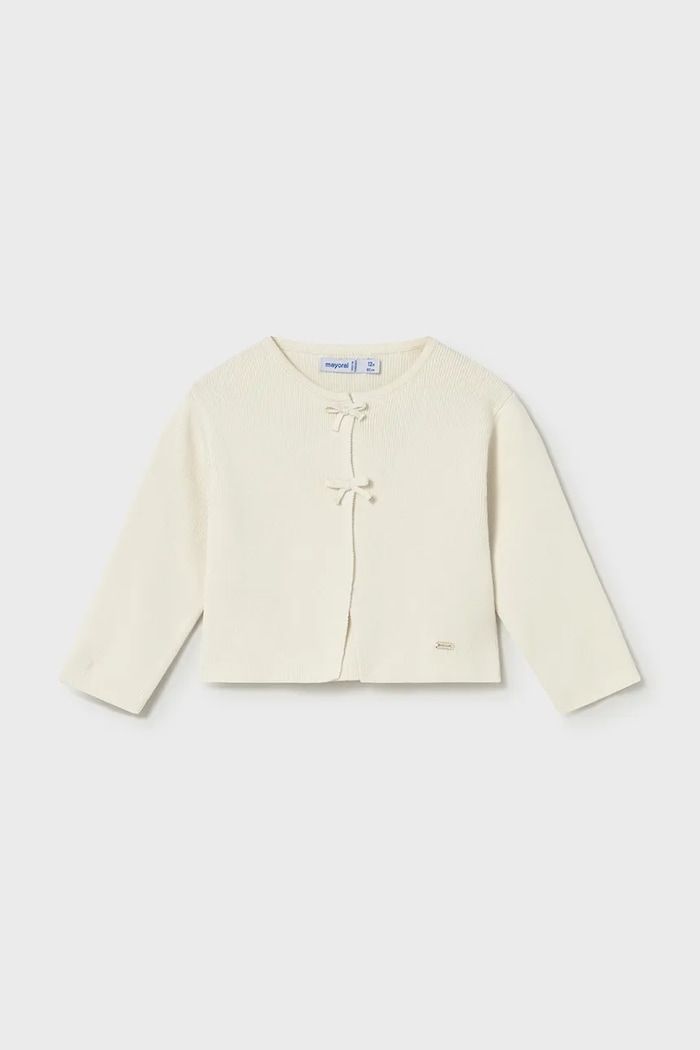 Mayoral cardigan din bumbac pentru copii uni bej 1307.4F.Baby.PPY2