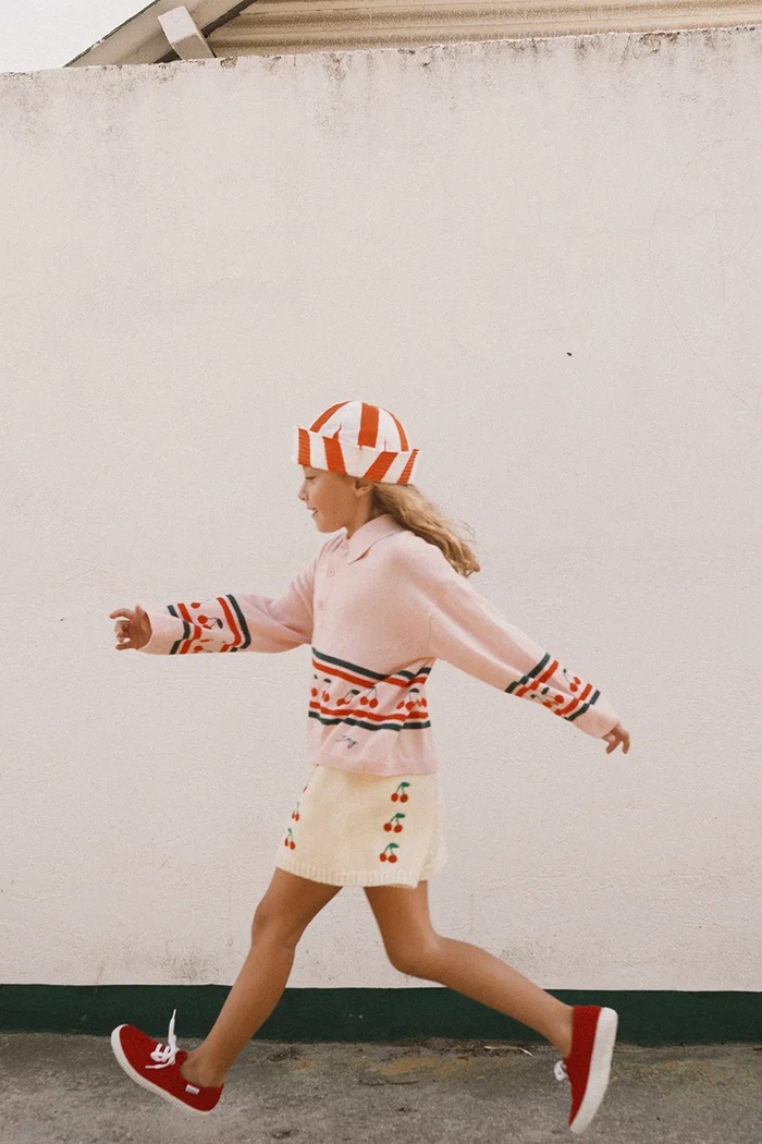 Dětský bavlněný svetr Tinycottons CHERRIES SWEATER tenká růžová SS26.409