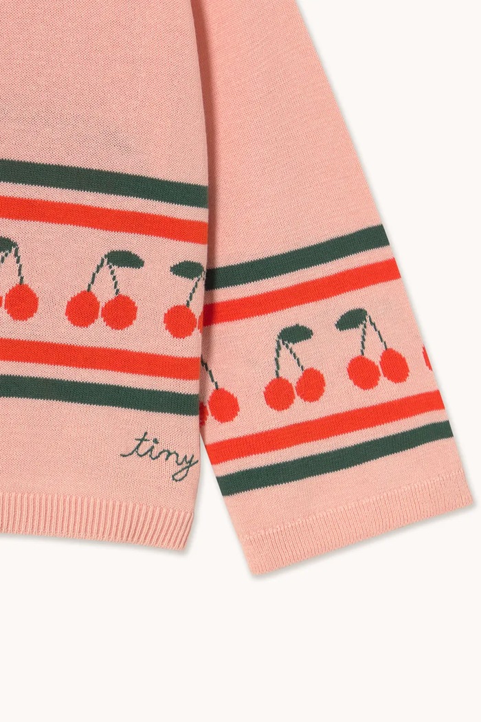 Dětský bavlněný svetr Tinycottons CHERRIES SWEATER růžová SS26.409