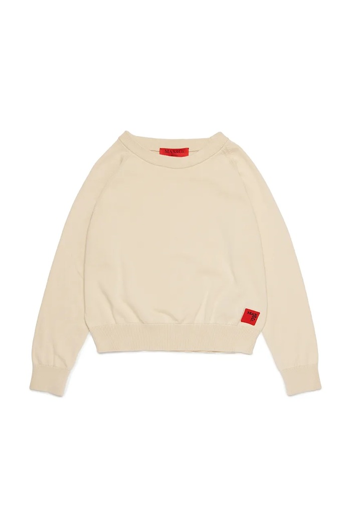 Dětský bavlněný svetr MAX&Co. MAXK24F KNITWEAR tenká béžová MX0295.MX00X