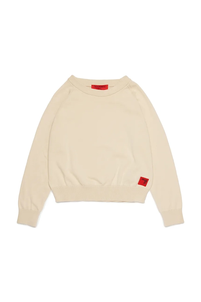 Dětský bavlněný svetr MAX&Co. MAXK24F KNITWEAR tenká béžová MX0295.MX00X