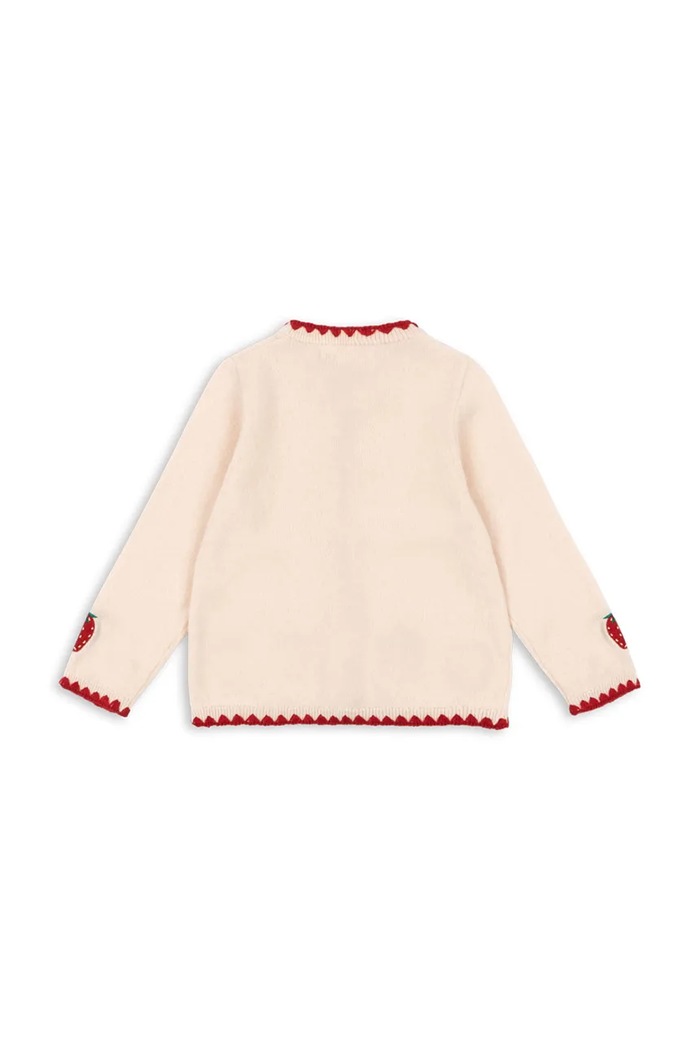 Dziewczynka Konges Sløjd kardigan wełniany dziecięcy COLLETTE CARDIGAN KS104749.PPY2 beżowy
