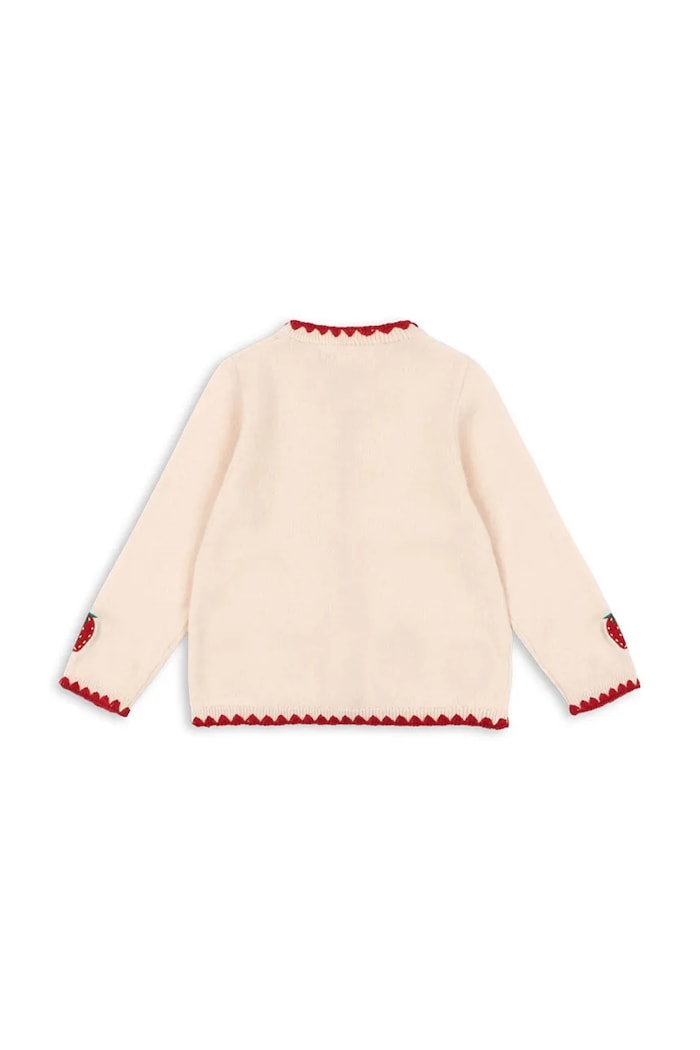 Dziewczynka Konges Sløjd kardigan wełniany dziecięcy COLLETTE CARDIGAN KS104749.PPY2 beżowy