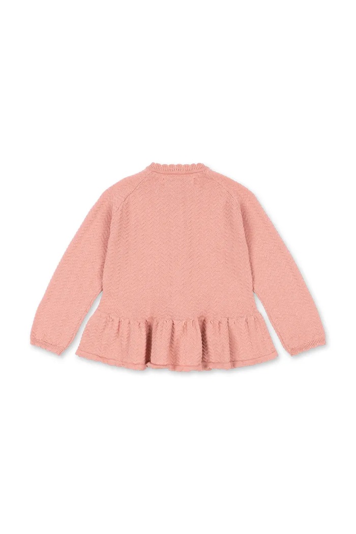 Дитячий бавовняний кардиган Konges Sløjd CYPRES CARDIGAN GOTS KS104755.PPY2 рожевий SS26