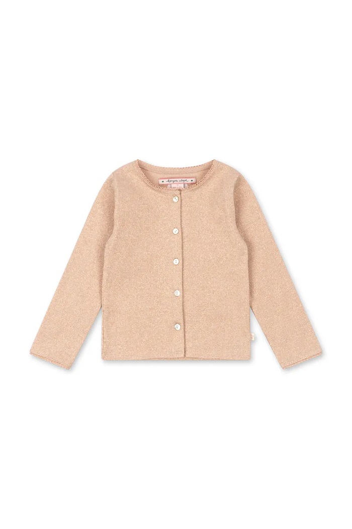 Konges Sløjd kardigan dziecięcy ROLI CARDIGAN KS105055.PPY2 beżowy SS26