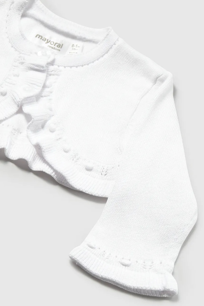 Fete Mayoral Newborn cardigan bebe 318.2L.Newborn.PPY2 alb
