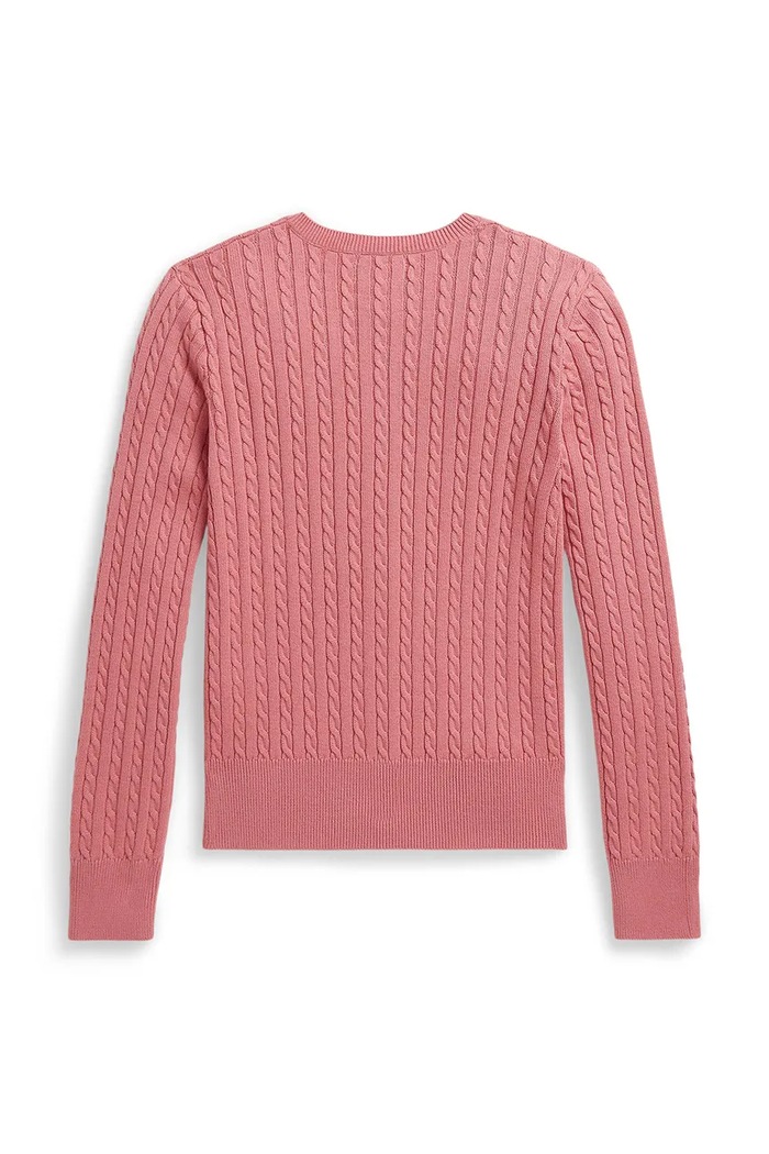 Polo Ralph Lauren kardigan bawełniany dziecięcy 313543047504 różowy SS26