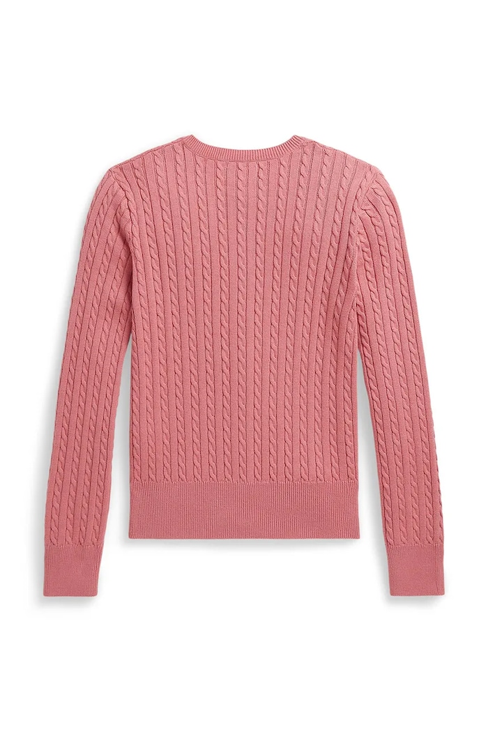 Polo Ralph Lauren kardigan bawełniany dziecięcy 313543047504 różowy SS26