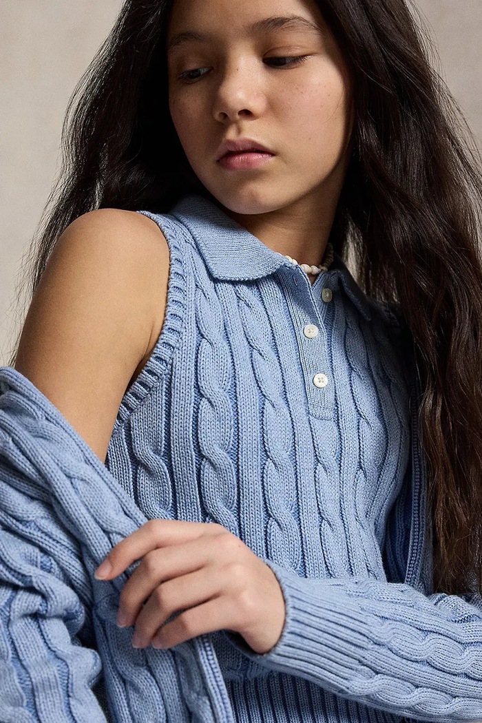 Detská bavlnená vesta Polo Ralph Lauren 313A11248002 modrá