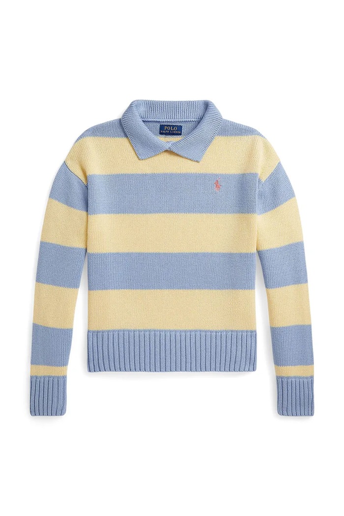 Detský bavlnený sveter Polo Ralph Lauren 313A11257001 modrá SS26