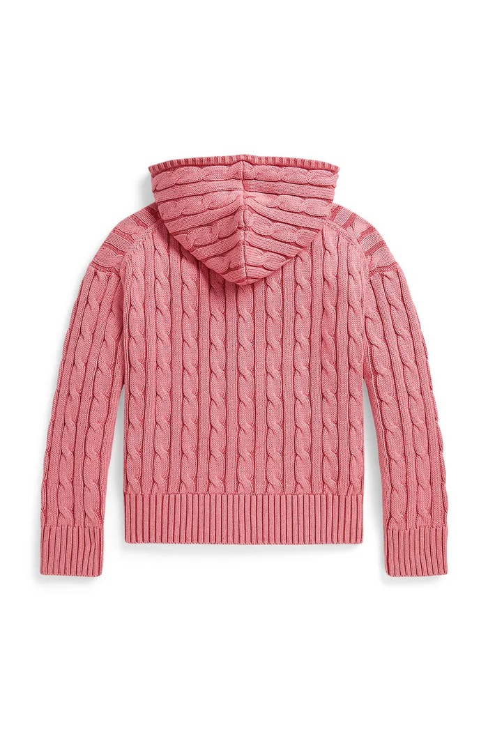 Polo Ralph Lauren cardigan din bumbac pentru copii 313A11275001 roz SS26