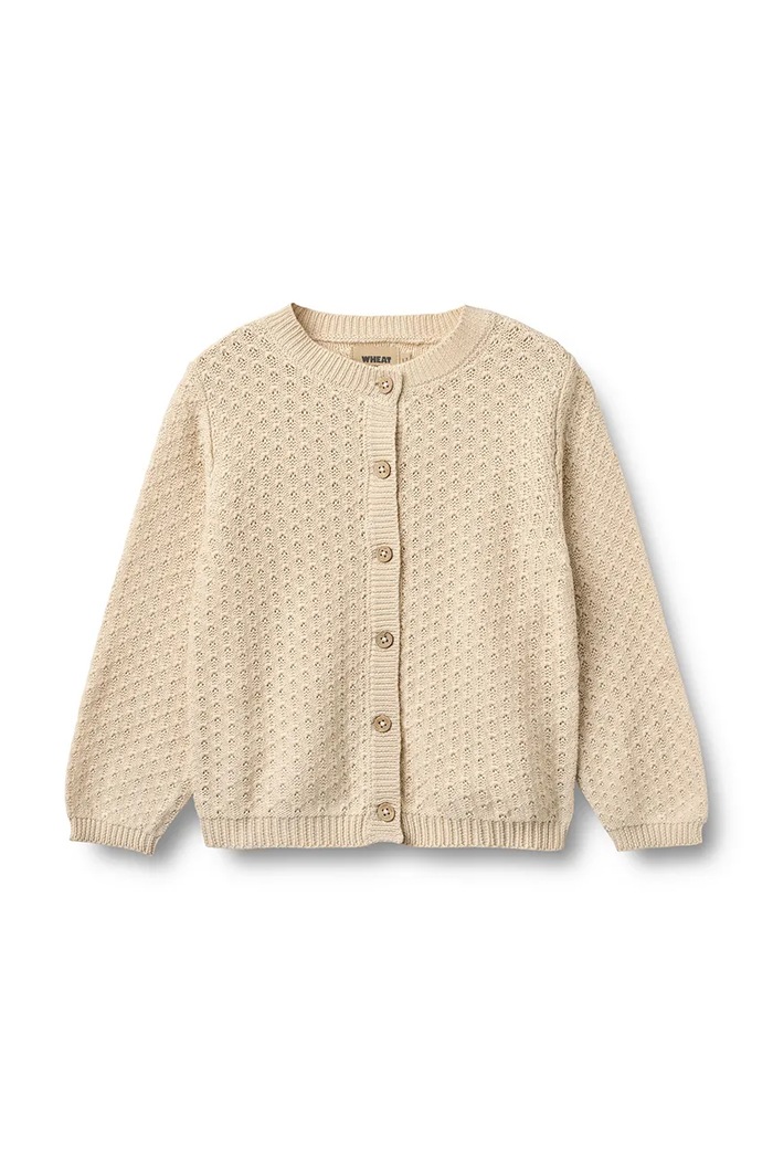 Wheat cardigan din bumbac pentru copii uni bej 0534.560.GOTS