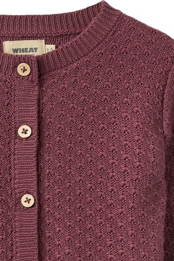 Fete Wheat Cardigan pentru copii din bumbac 0534.560.GOTS violet