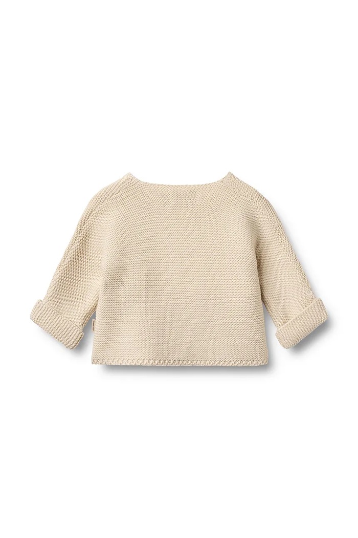 Βρεφική βαμβακερή ζακέτα Wheat 6585.560.GOTS μπεζ SS26