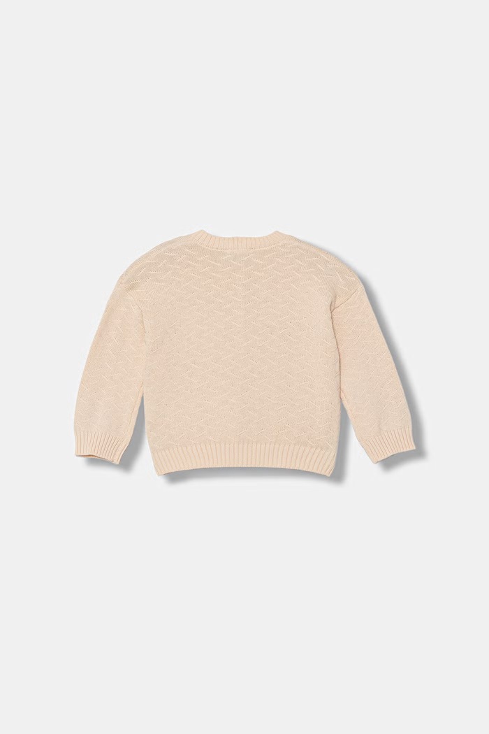 United Colors of Benetton detský bavlnený kardigán 120YA5014.G.W.Stagional béžová SS26