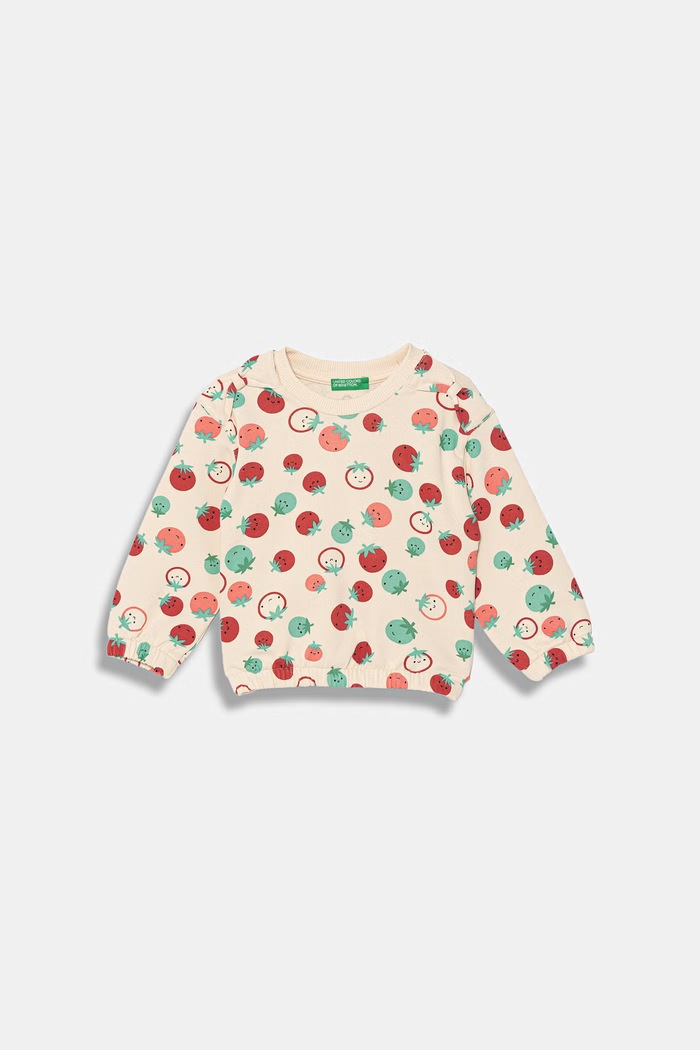 United Colors of Benetton detská bavlnená mikina béžová 3WOQG10M6.P.Stagionale