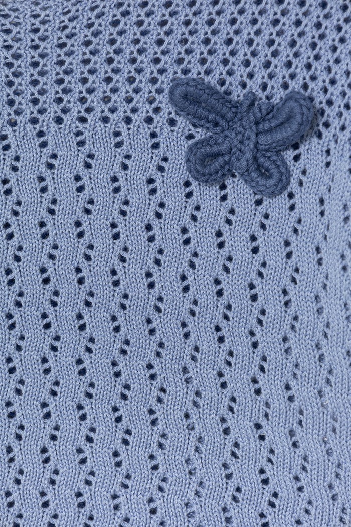 Dziewczynka United Colors of Benetton sweter dziecięcy bawełniany 120YC10A9.G.Stagionale niebieski