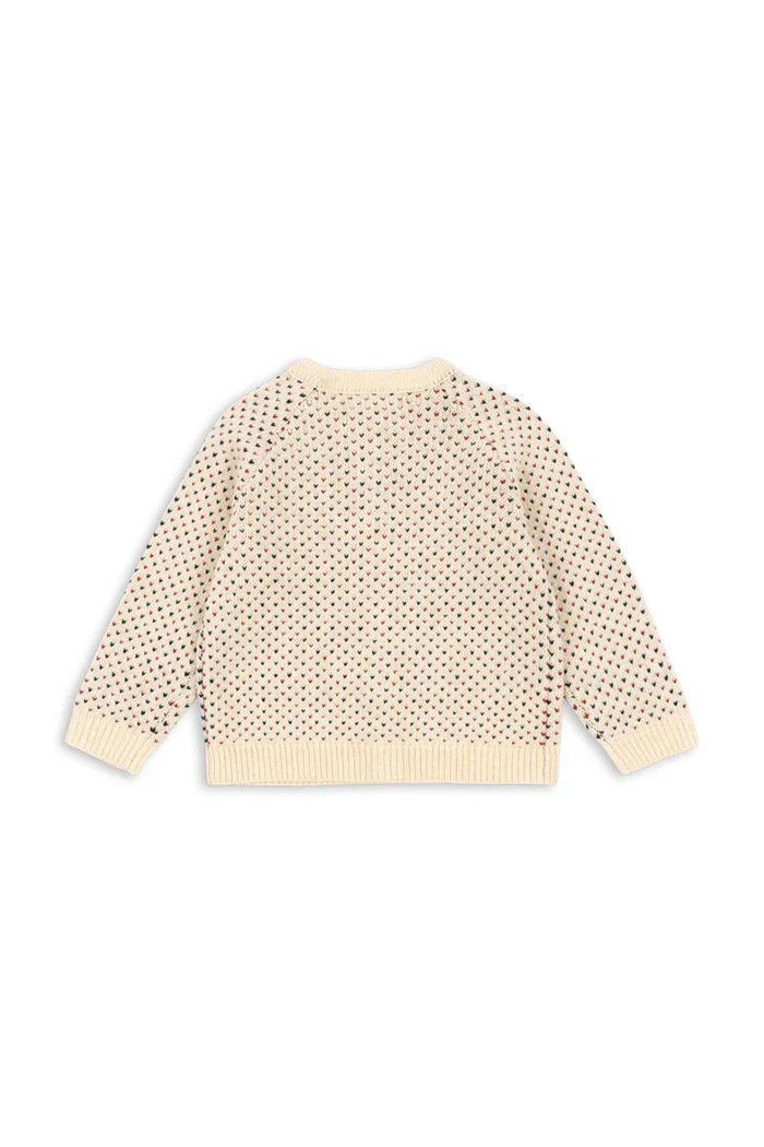 Konges Sløjd kardigan z dodatkiem wełny dziecięcy BILLI KNIT CARDIGAN KS104233.PreSpring beżowy SS26