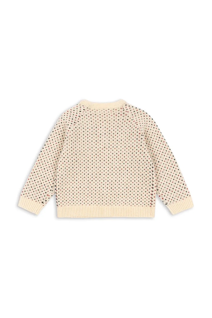 Konges Sløjd kardigan z dodatkiem wełny dziecięcy BILLI KNIT CARDIGAN KS104233.PreSpring beżowy SS26