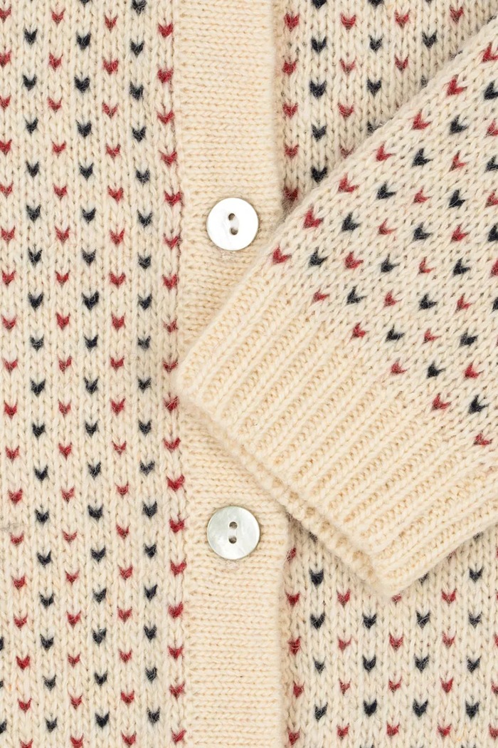 Konges Sløjd kardigan z dodatkiem wełny dziecięcy BILLI KNIT CARDIGAN beżowy KS104233.PreSpring