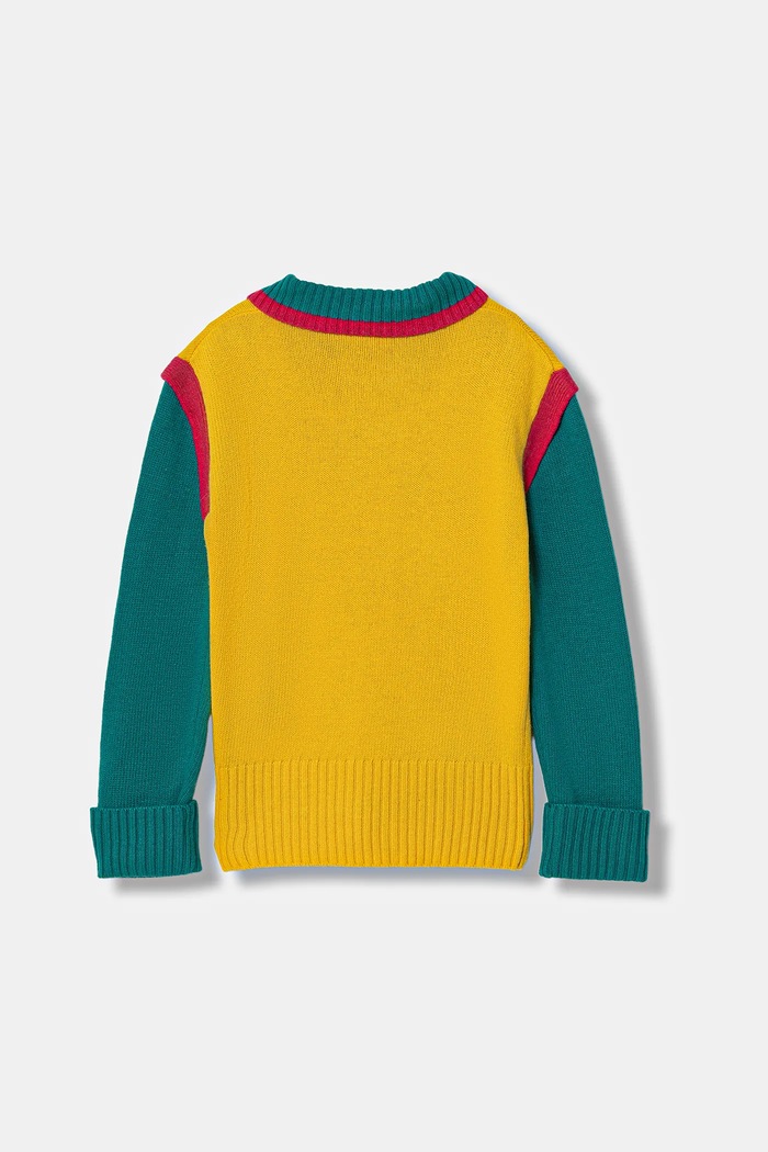 Pulover z dodatkom volne United Colors of Benetton 1VUDC109F.G.Seasonal pisana SS26