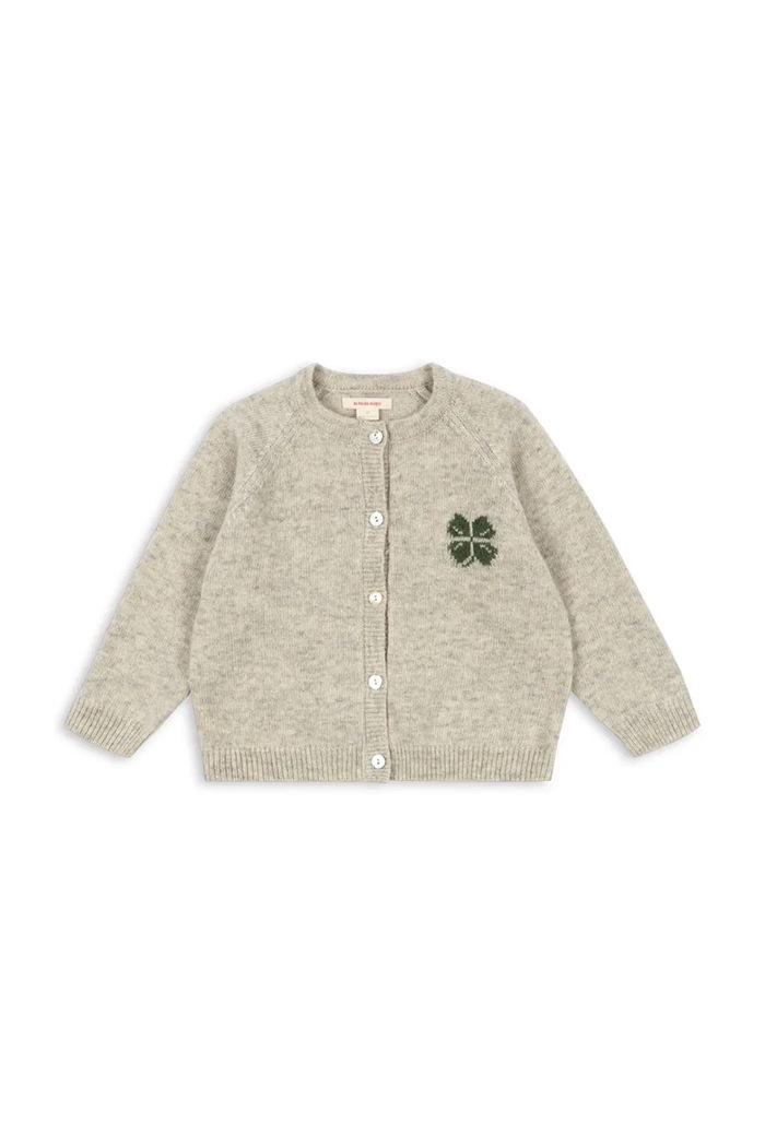 Dětský kardigan s příměsí vlny Konges Sløjd BILLI KNIT CARDIGAN KS104701.PPY2 šedá SS26