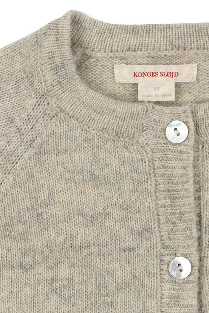 Dětský kardigan s příměsí vlny Konges Sløjd BILLI KNIT CARDIGAN KS104701.PPY2 šedá