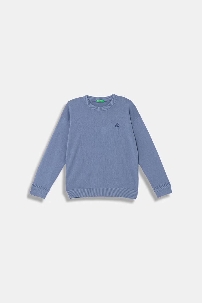 Detský bavlnený sveter United Colors of Benetton modrá 120YC10A2.G.Stagionale