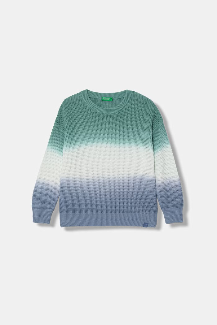 Detský bavlnený sveter United Colors of Benetton modrá 120YC10A8.G.Stagionale