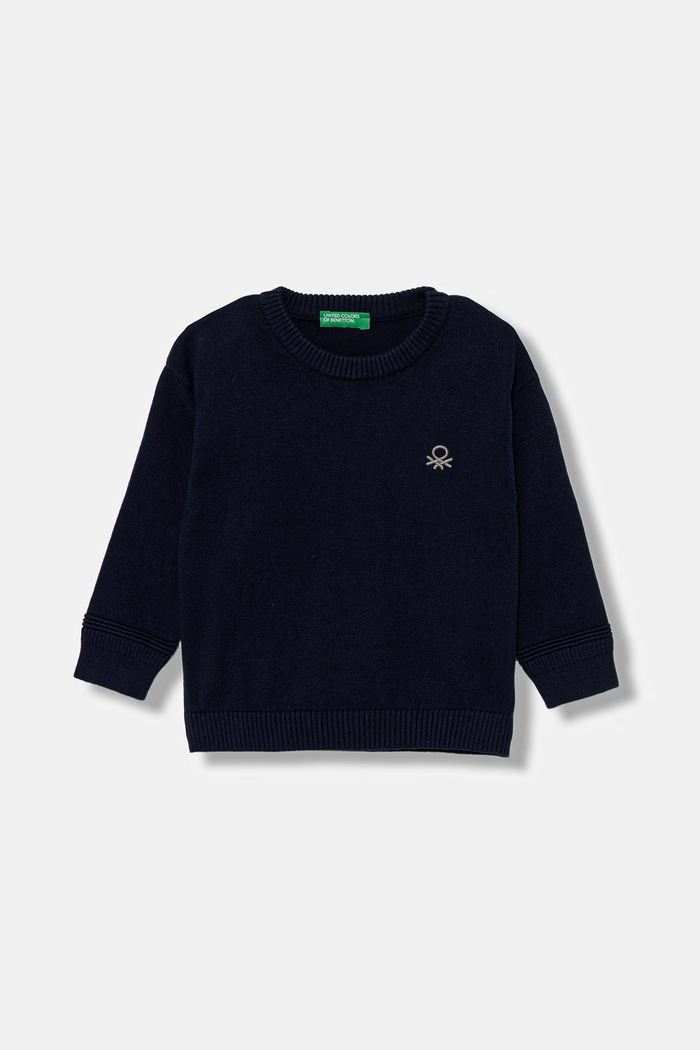 United Colors of Benetton detský bavlnený sveter tmavomodrá 120YG1019.P.Stagionale