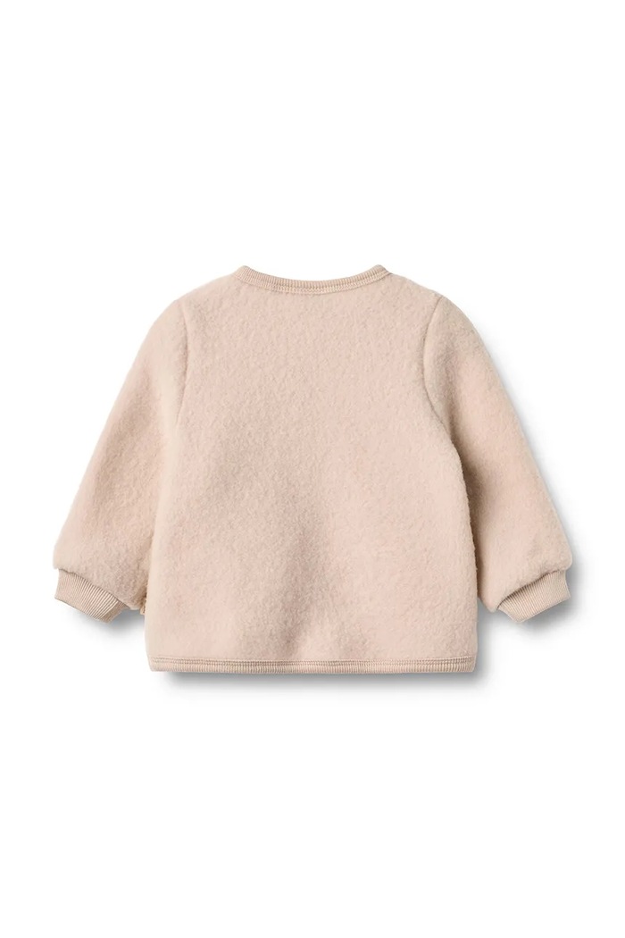 Wheat cardigan din lână merinos pentru bebeluși 6422k.786 roz SS26