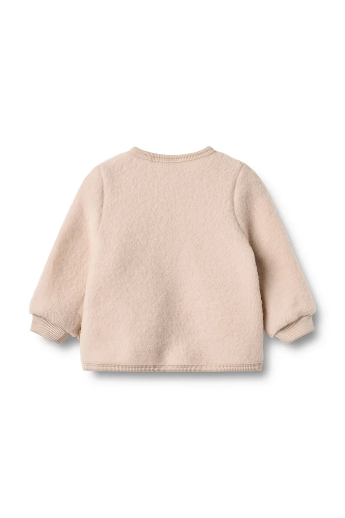 Wheat cardigan din lână merinos pentru bebeluși 6422k.786 roz SS26
