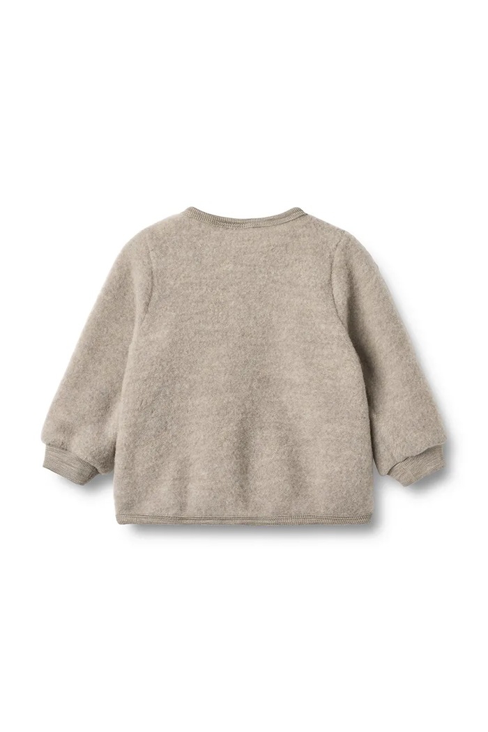 Wheat cardigan din lână merinos pentru bebeluși 6422k.786 bej SS26